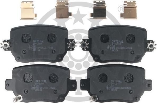 Optimal BP-12811 - Тормозные колодки, дисковые, комплект abcparts.ee