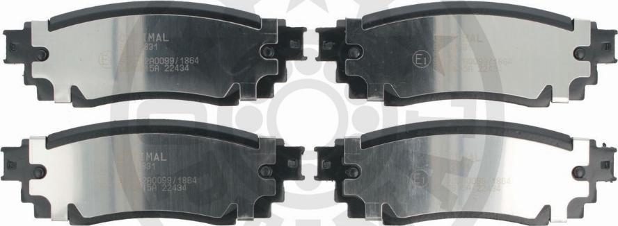 OPTIMAL BP-12831 - Тормозные колодки, дисковые, комплект abcparts.ee