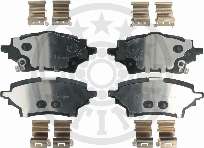 OPTIMAL BP-12833 - Тормозные колодки, дисковые, комплект abcparts.ee
