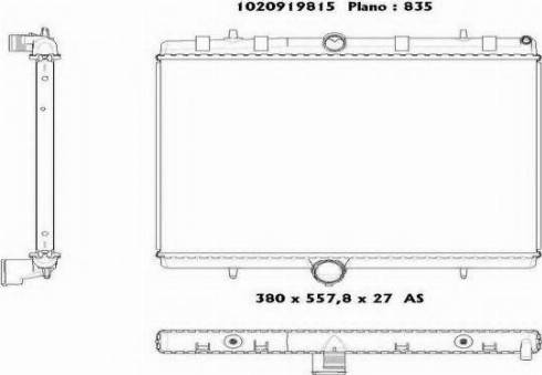 Ordonez 1020919815 - Радиатор, охлаждение двигателя abcparts.ee