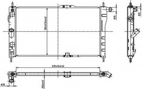 Ordonez 2066075 - Радиатор, охлаждение двигателя abcparts.ee