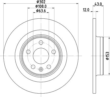 Pagid 55951HC - Тормозной диск abcparts.ee