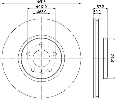 Pagid 55827HC - Тормозной диск abcparts.ee