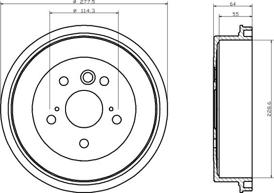 Pagid 60405 - Тормозной барабан abcparts.ee