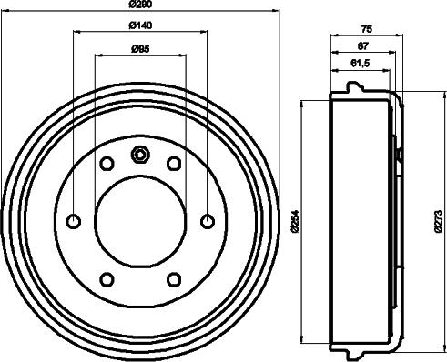 Pagid 60424 - Тормозной барабан abcparts.ee