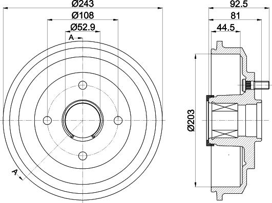 Pagid 61416 - Тормозной барабан abcparts.ee