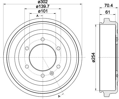 Pagid 61439 - Тормозной барабан abcparts.ee