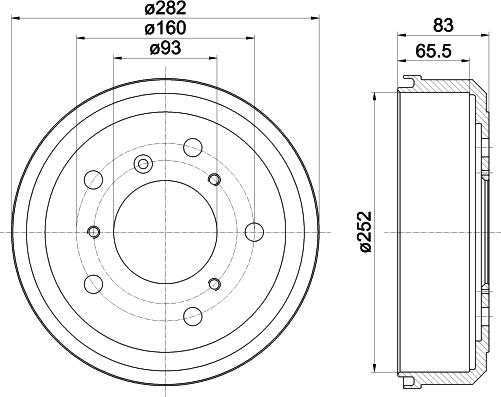 Pagid 63907 - Тормозной барабан abcparts.ee