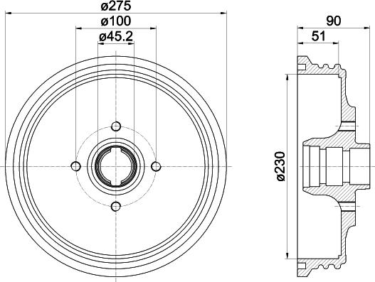 Pagid 62911 - Тормозной барабан abcparts.ee