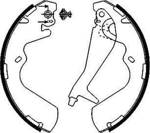 Pagid H9360 - Комплект тормозных колодок, барабанные abcparts.ee