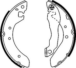 Pagid H8255 - Комплект тормозных колодок, барабанные abcparts.ee