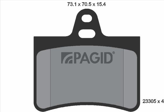 Pagid T9106N - Тормозные колодки, дисковые, комплект abcparts.ee