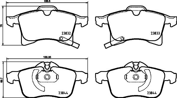 Pagid T4171 - Тормозные колодки, дисковые, комплект abcparts.ee