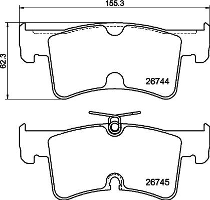 Pagid T4252 - Тормозные колодки, дисковые, комплект abcparts.ee