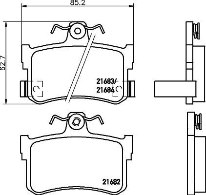 Pagid T5139 - Тормозные колодки, дисковые, комплект abcparts.ee