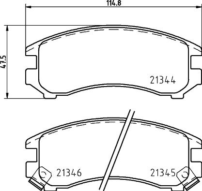 Pagid T0014 - Тормозные колодки, дисковые, комплект abcparts.ee