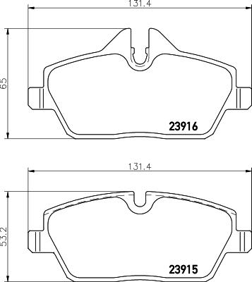 Pagid T1827 - Тормозные колодки, дисковые, комплект abcparts.ee