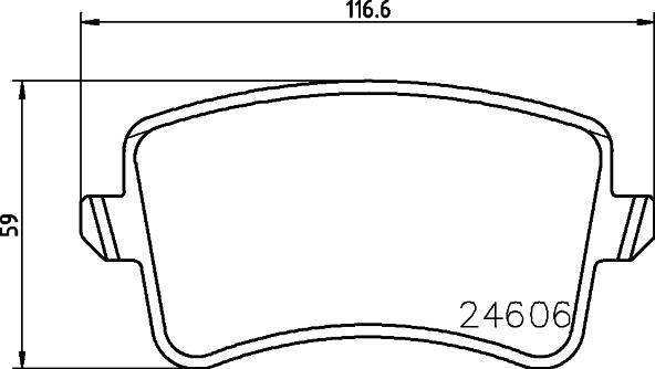 Pagid T1736 - Тормозные колодки, дисковые, комплект abcparts.ee