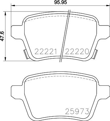 Pagid T2494 - Тормозные колодки, дисковые, комплект abcparts.ee