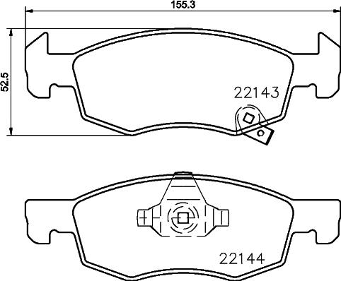 Pagid T2449 - Тормозные колодки, дисковые, комплект abcparts.ee