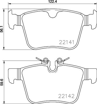 Pagid T2461 - Тормозные колодки, дисковые, комплект abcparts.ee