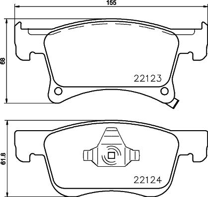 Pagid T2462 - Тормозные колодки, дисковые, комплект abcparts.ee