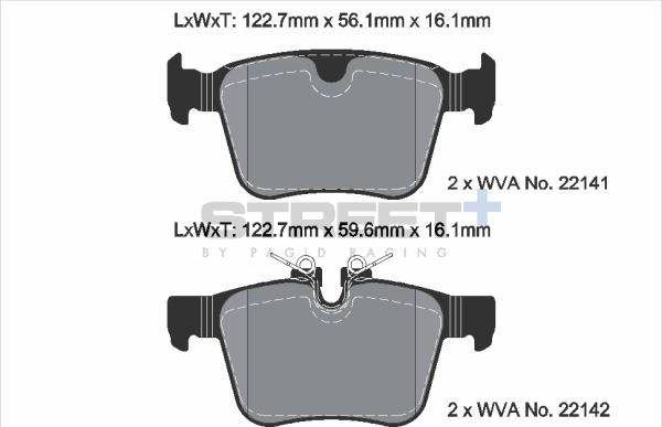 PAGID Racing T8012SP2001 - Тормозные колодки, дисковые, комплект abcparts.ee