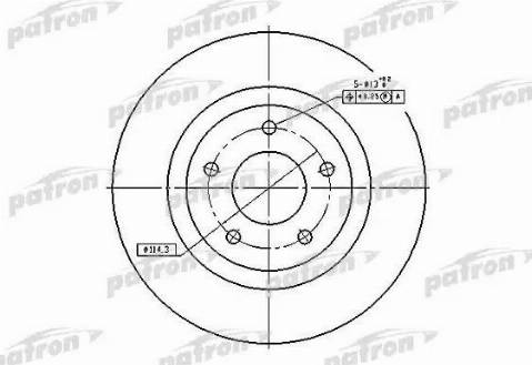 Patron PBD7006 - Тормозной диск abcparts.ee