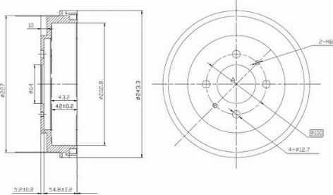 Patron PDR1720 - Тормозной барабан abcparts.ee