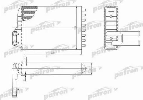 Patron PRS2016 - Теплообменник, отопление салона abcparts.ee
