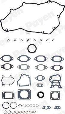 Payen DX391 - Комплект прокладок, головка цилиндра abcparts.ee