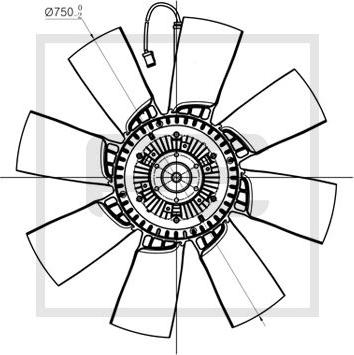 PE Automotive 120.550-00A - Вентилятор, охлаждение двигателя abcparts.ee