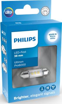 PHILIPS 11854WU60X1 - Лампа накаливания, освещение салона abcparts.ee