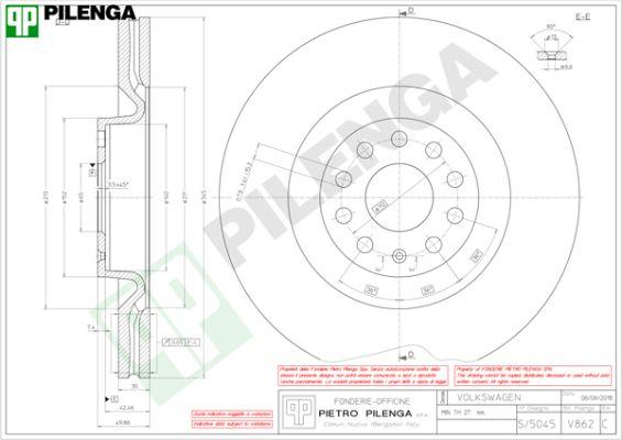 Pilenga V862 - Тормозной диск abcparts.ee