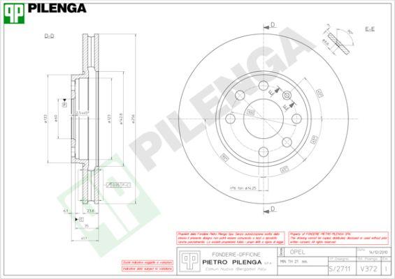 Pilenga V372 - Тормозной диск abcparts.ee