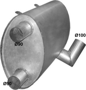 Polmo 69.96 - Глушитель выхлопных газов, конечный abcparts.ee