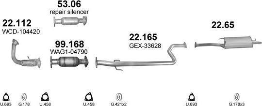 Polmo POLMO40098 - Система выпуска ОГ abcparts.ee