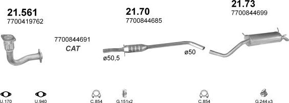 Polmo POLMO00928 - Väljalaskesüsteem abcparts.ee