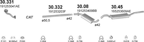 Polmo POLMO00490 - Система выпуска ОГ abcparts.ee