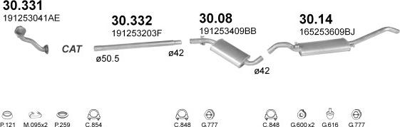 Polmo POLMO00492 - Система выпуска ОГ abcparts.ee