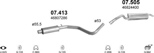 Polmo POLMO00664 - Система выпуска ОГ abcparts.ee