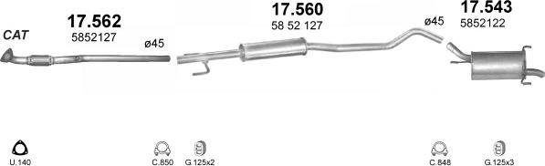 Polmo POLMO00195 - Система выпуска ОГ abcparts.ee