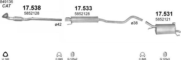 Polmo POLMO00196 - Система выпуска ОГ abcparts.ee