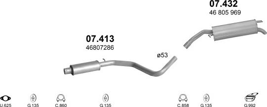 Polmo POLMO00157 - Система выпуска ОГ abcparts.ee