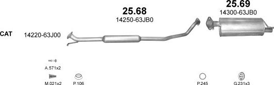 Polmo POLMO00169 - Система выпуска ОГ abcparts.ee