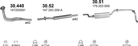 Polmo POLMO00857 - Система выпуска ОГ abcparts.ee
