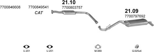 Polmo POLMO00838 - Система выпуска ОГ abcparts.ee