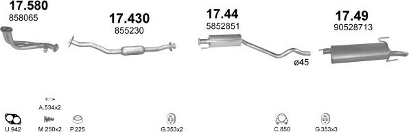 Polmo POLMO00325 - Система выпуска ОГ abcparts.ee