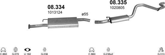 Polmo POLMO00243 - Система выпуска ОГ abcparts.ee
