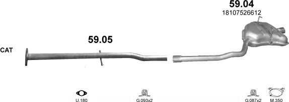 Polmo POLMO00281 - Система выпуска ОГ abcparts.ee